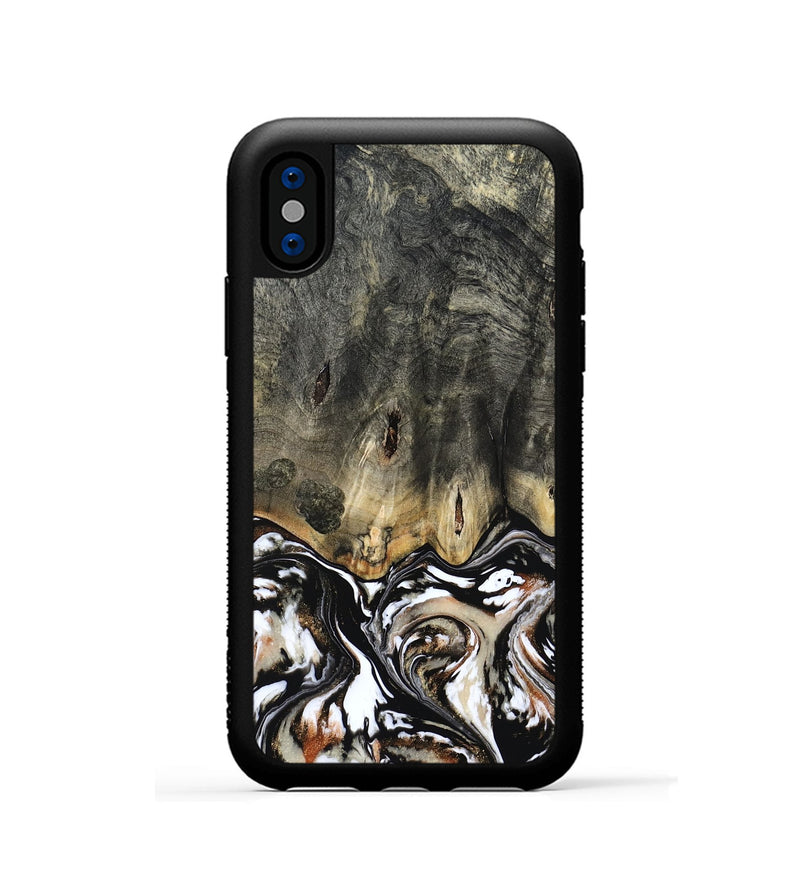 iPhone Xs Wood Phone Case - Kesha (Black & White, 809055)