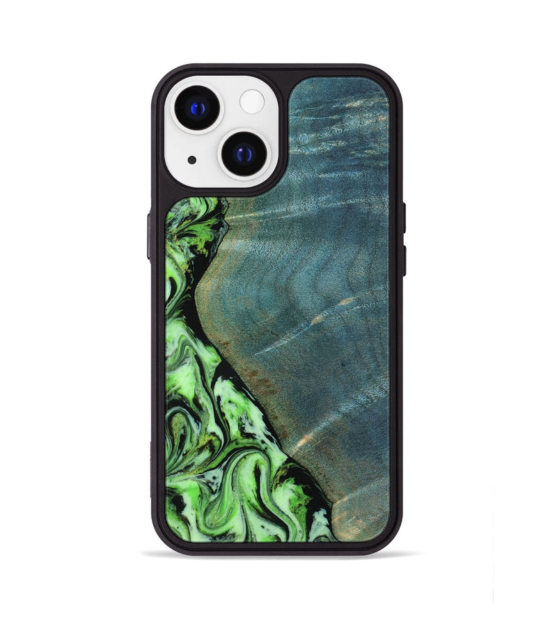 iPhone 13 Wood Phone Case - Rosario (Green, 809056)