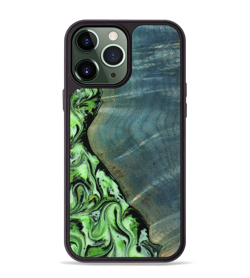 iPhone 13 Pro Max Wood Phone Case - Rosario (Green, 809056)