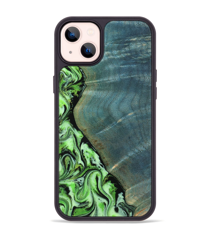 iPhone 14 Plus Wood Phone Case - Rosario (Green, 809056)