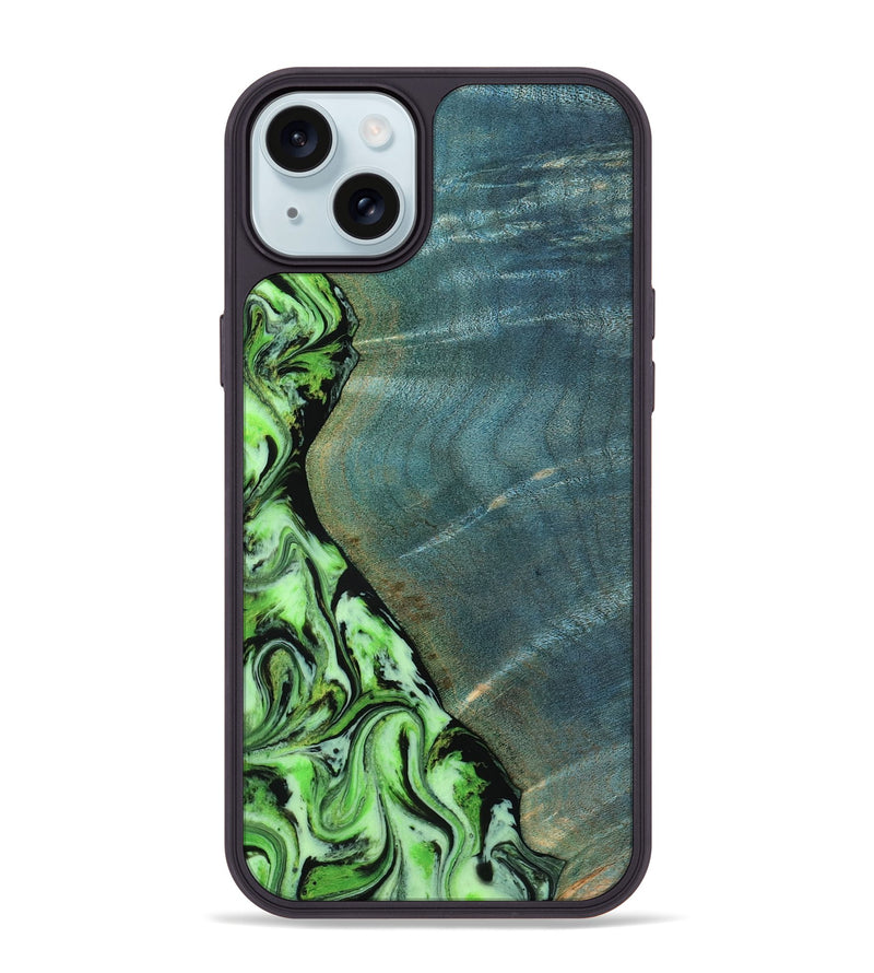 iPhone 15 Plus Wood Phone Case - Rosario (Green, 809056)