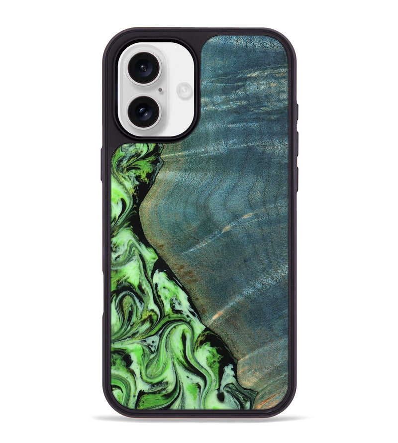 iPhone 16 Plus Wood Phone Case - Rosario (Green, 809056)