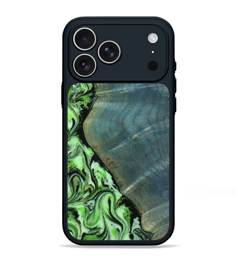iPhone 17 Pro Max Wood Phone Case - Rosario (Green, 809056)