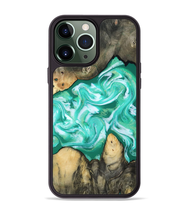iPhone 13 Pro Max Wood Phone Case - Aidan (Green, 809057)