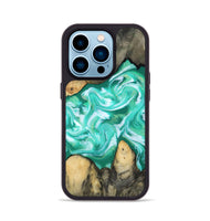 iPhone 14 Pro Wood Phone Case - Aidan (Green, 809057)