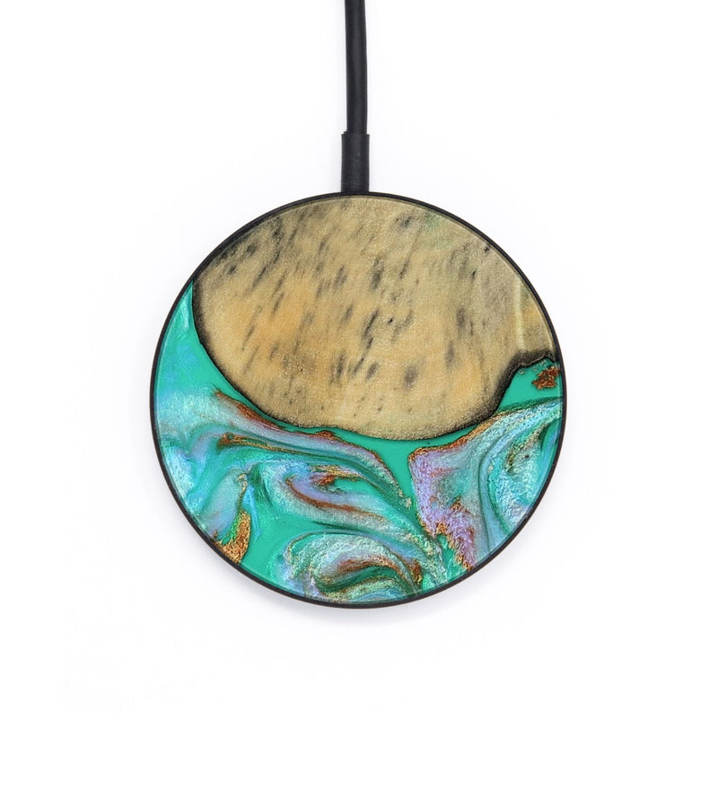 Circle Wood Wireless Charger - Jaiden (Green, 809060)