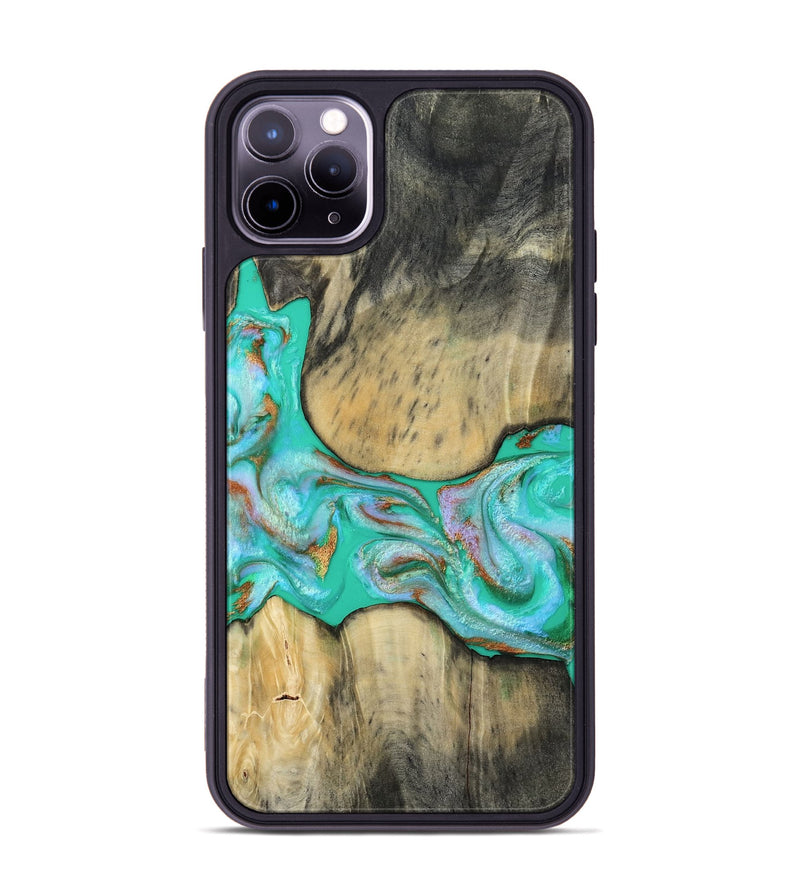 iPhone 11 Pro Max Wood Phone Case - Jaiden (Green, 809060)