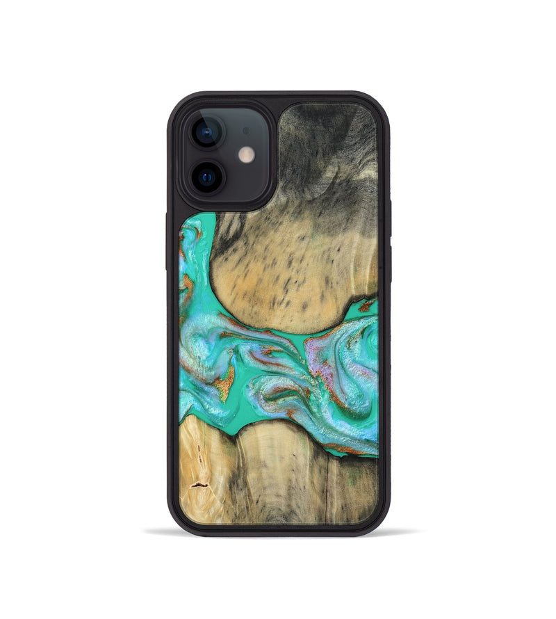 iPhone 12 mini Wood Phone Case - Jaiden (Green, 809060)