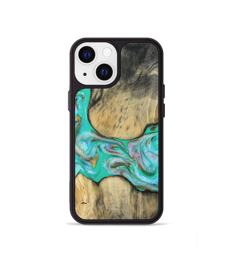 iPhone 13 mini Wood Phone Case - Jaiden (Green, 809060)