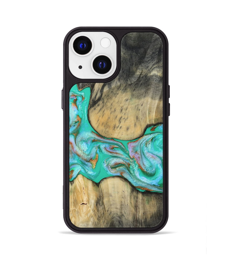 iPhone 13 Wood Phone Case - Jaiden (Green, 809060)
