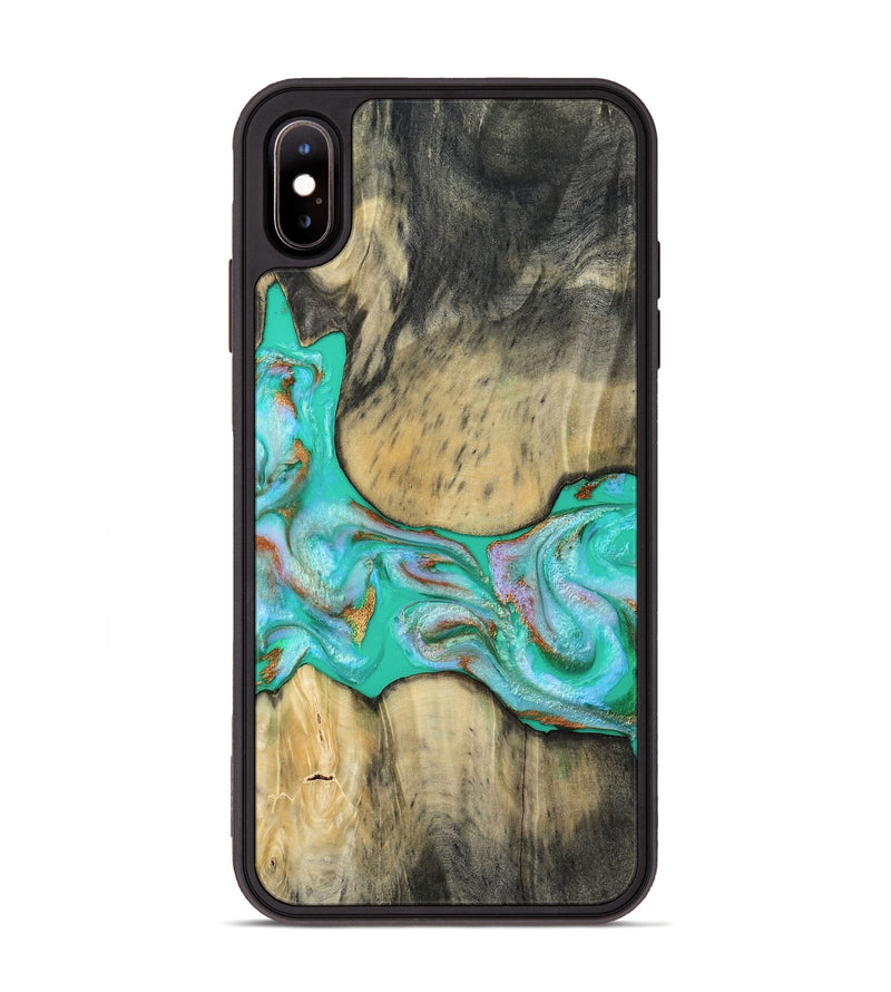iPhone Xs Max Wood Phone Case - Jaiden (Green, 809060)