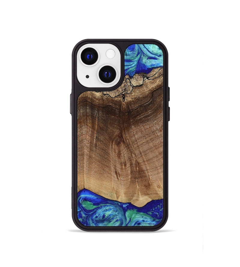 iPhone 13 mini Wood Phone Case - Raiden (Blue, 809061)