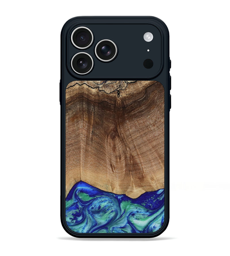 iPhone 17 Pro Max Wood Phone Case - Raiden (Blue, 809061)