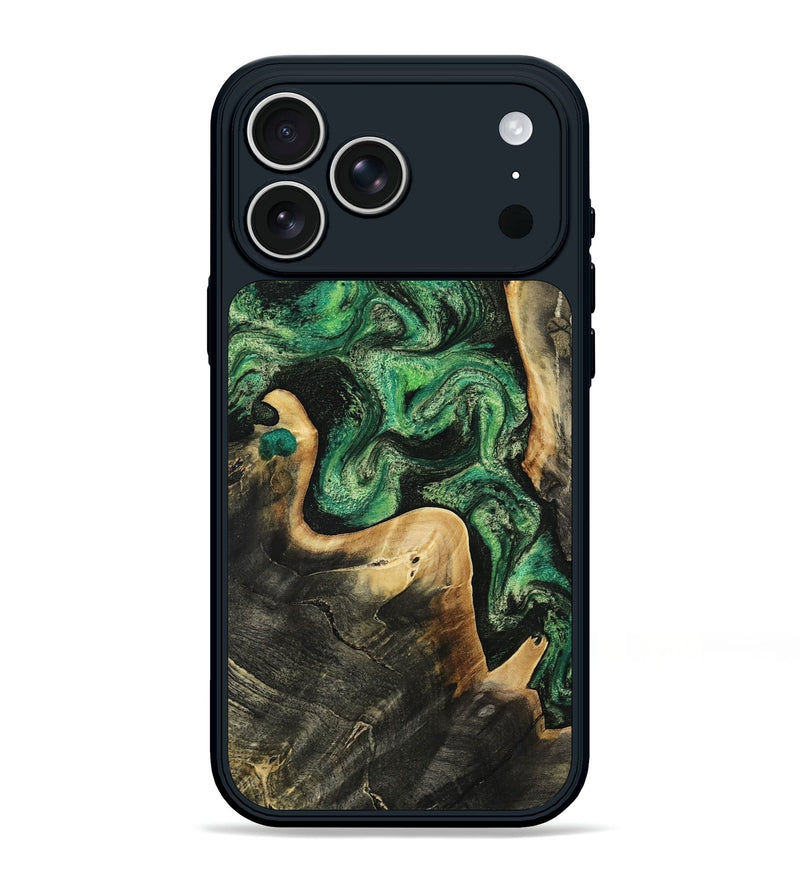 iPhone 17 Pro Max Wood Phone Case - Sina (Green, 809062)