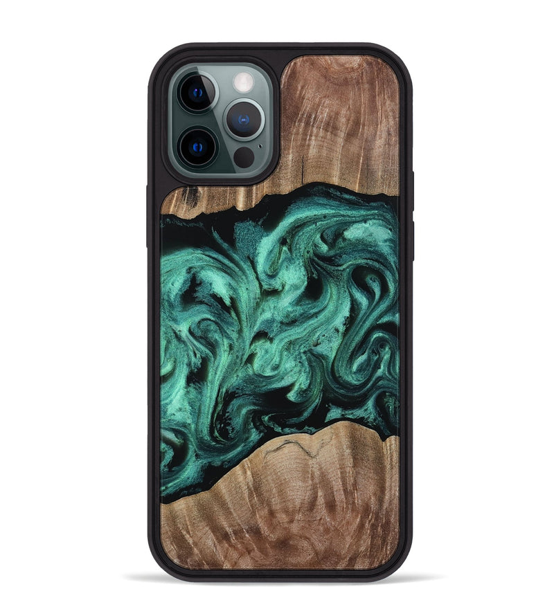 iPhone 12 Pro Max Wood Phone Case - Rowena (Ancient Olive, 809063)