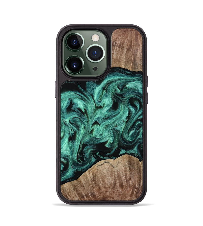 iPhone 13 Pro Wood Phone Case - Rowena (Ancient Olive, 809063)