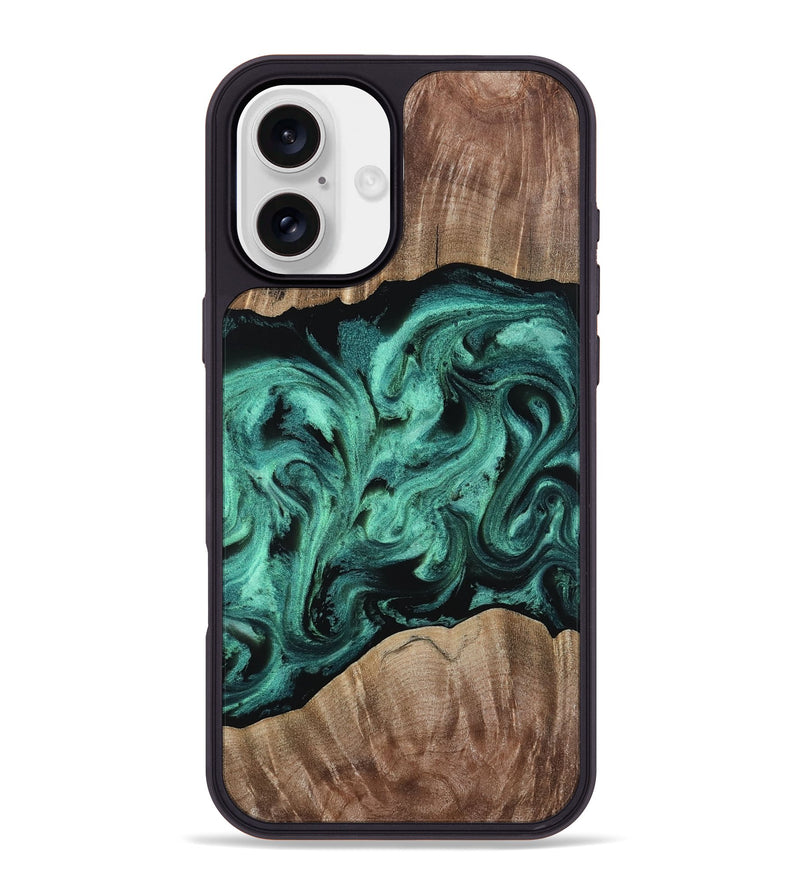 iPhone 16 Plus Wood Phone Case - Rowena (Ancient Olive, 809063)