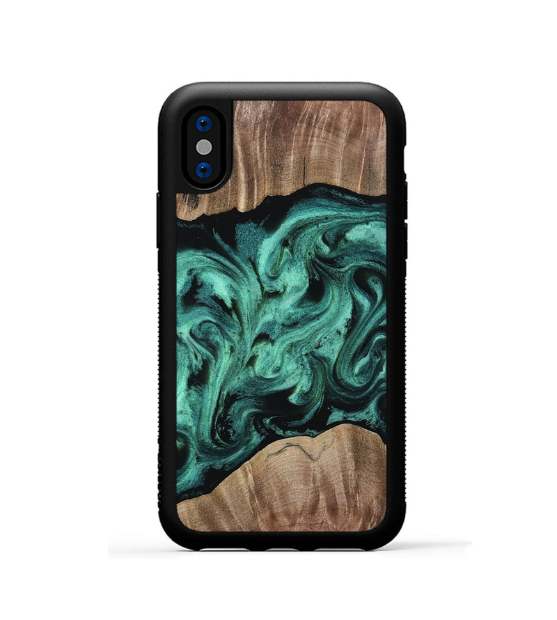 iPhone Xs Wood Phone Case - Rowena (Ancient Olive, 809063)