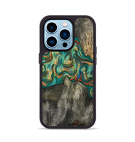 iPhone 14 Pro Wood Phone Case - Keshawn (Green, 809064)