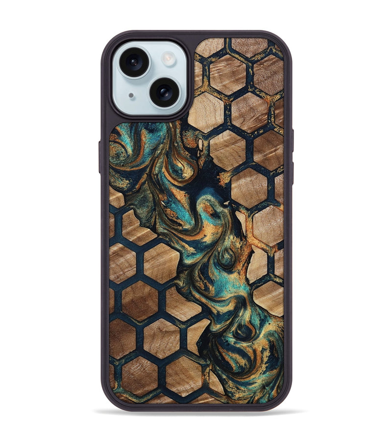 iPhone 15 Plus Wood Phone Case - Darien (Pattern, 809071)