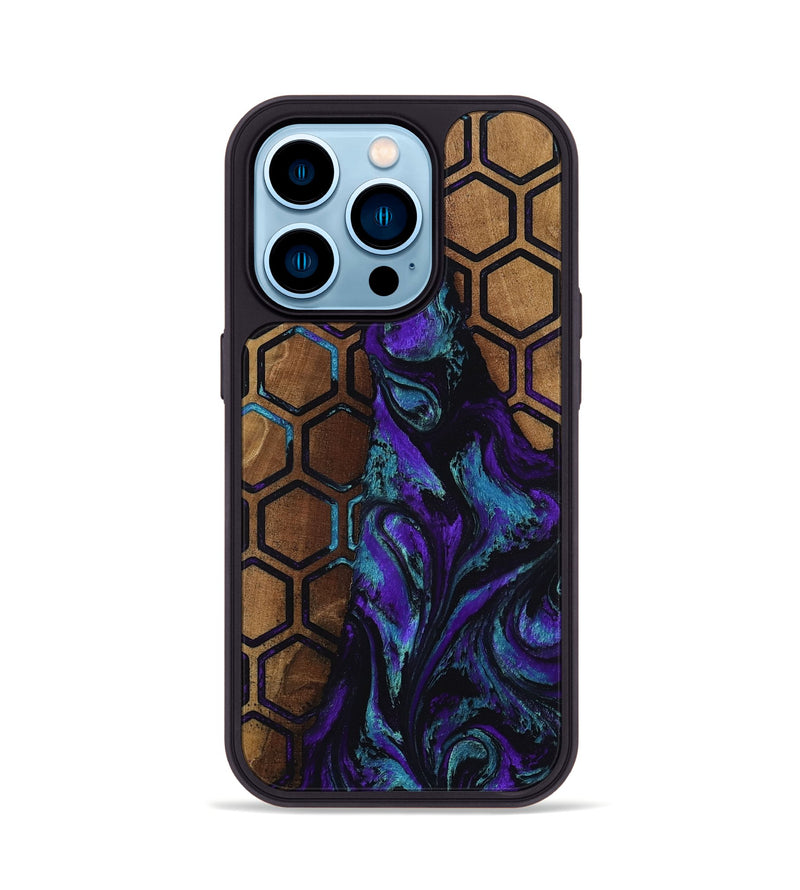 iPhone 14 Pro Wood Phone Case - Johnson (Pattern, 809073)