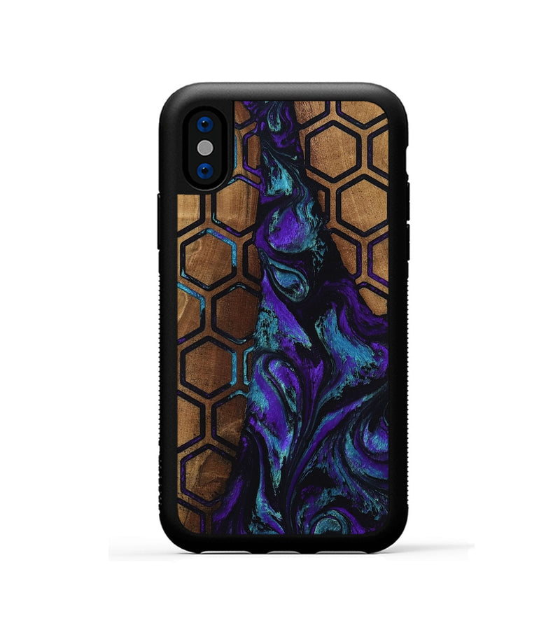 iPhone Xs Wood Phone Case - Johnson (Pattern, 809073)