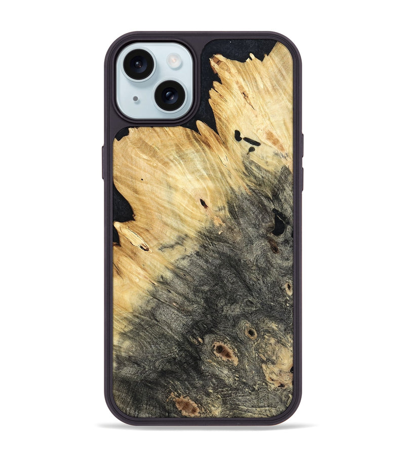 iPhone 15 Plus Wood Phone Case - Dequan (Wood Burl, 809080)