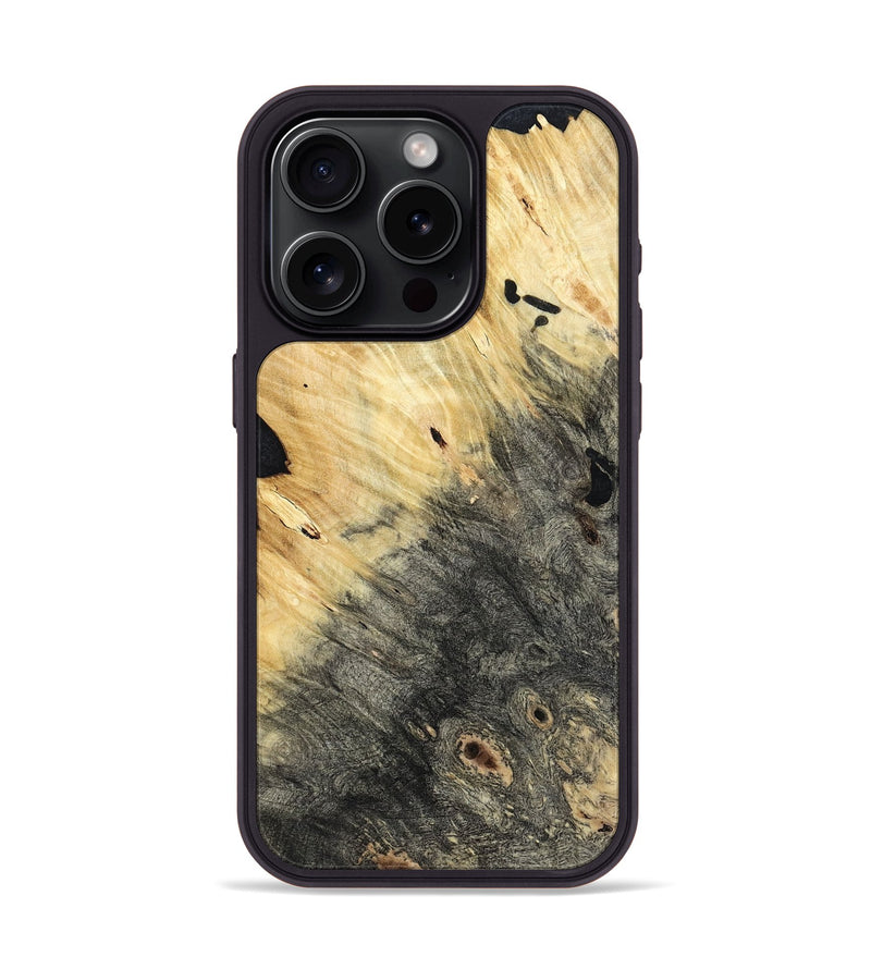 iPhone 15 Pro Wood Phone Case - Dequan (Wood Burl, 809080)