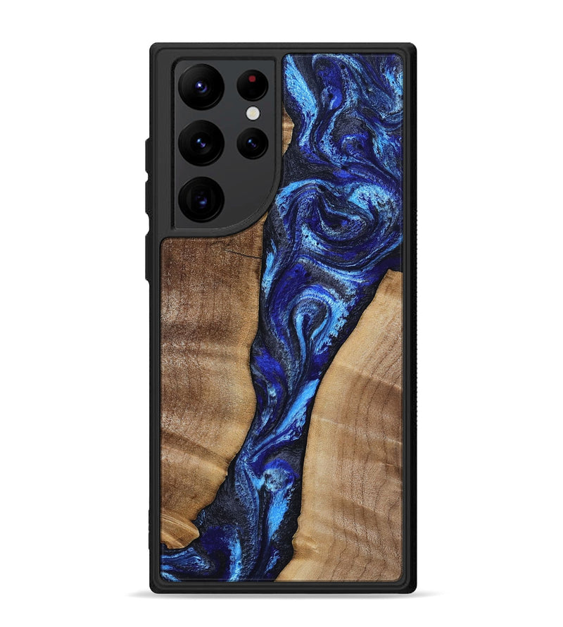 Galaxy S22 Ultra Wood Phone Case - Ouida (Blue, 809089)