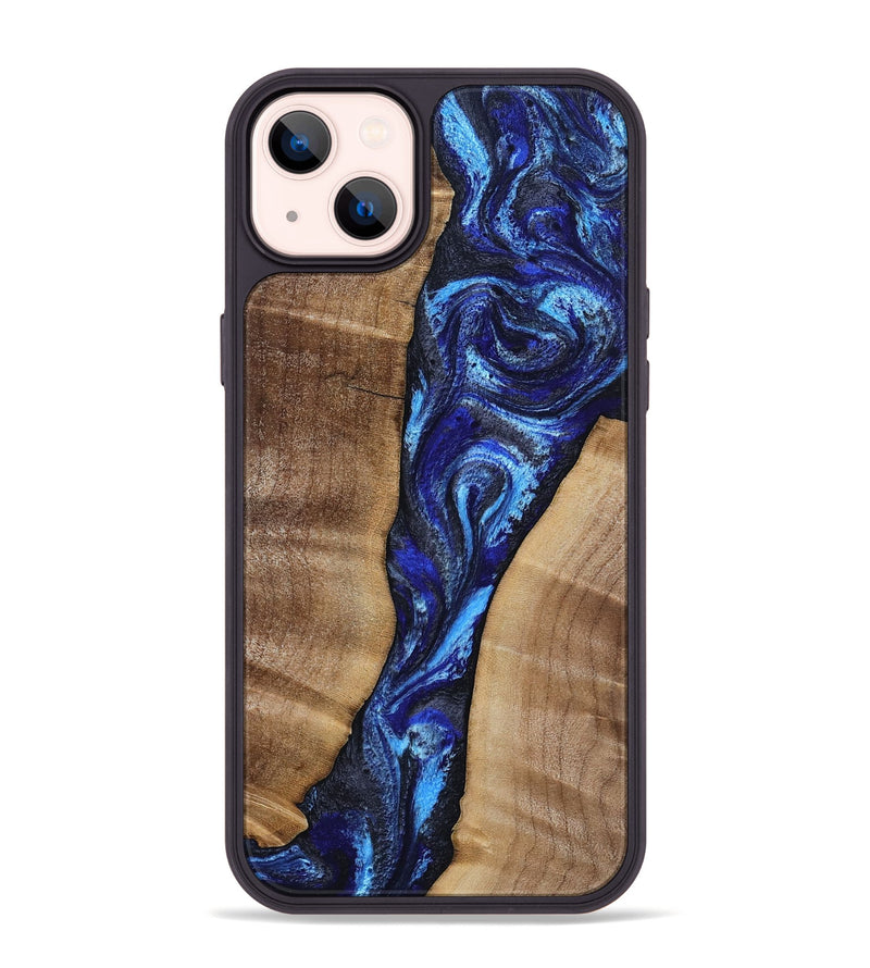 iPhone 14 Plus Wood Phone Case - Ouida (Blue, 809089)