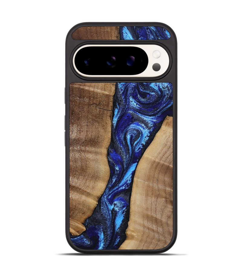 Pixel 9 Wood Phone Case - Ouida (Blue, 809089)