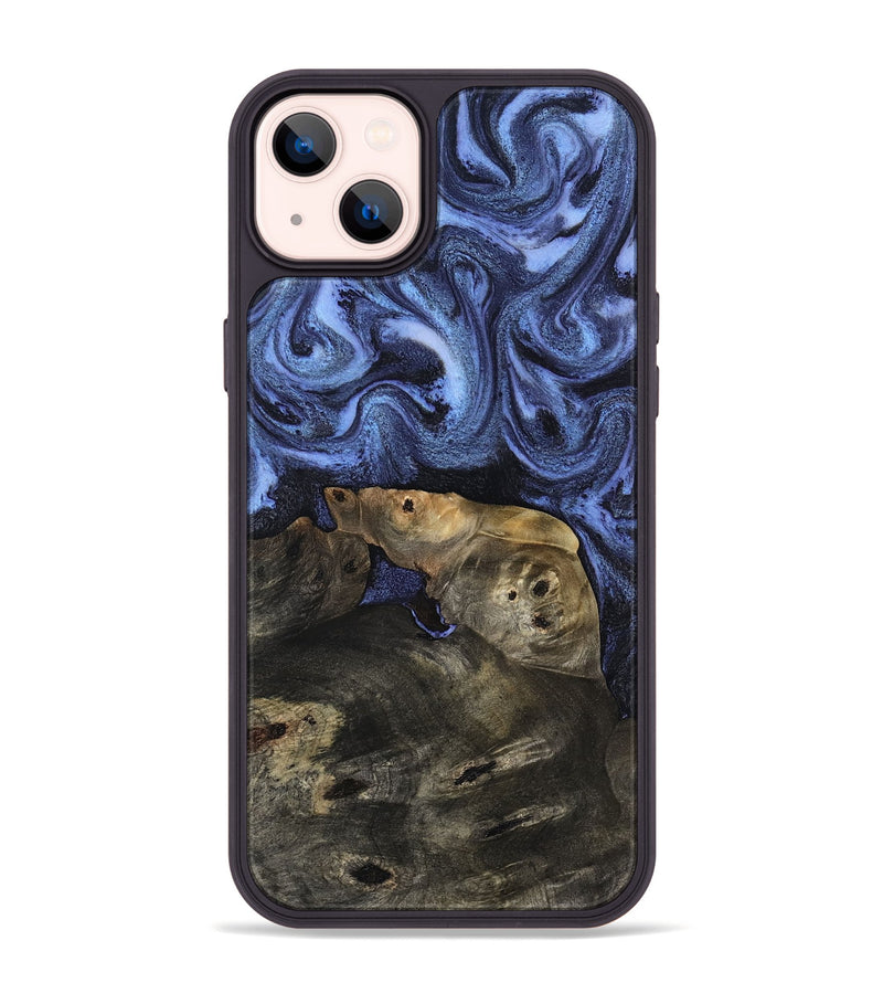 iPhone 14 Plus Wood Phone Case - Oma (Blue, 809090)