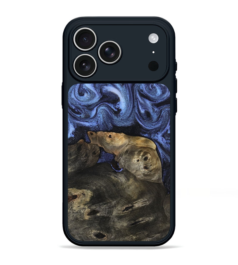 iPhone 17 Pro Max Wood Phone Case - Oma (Blue, 809090)