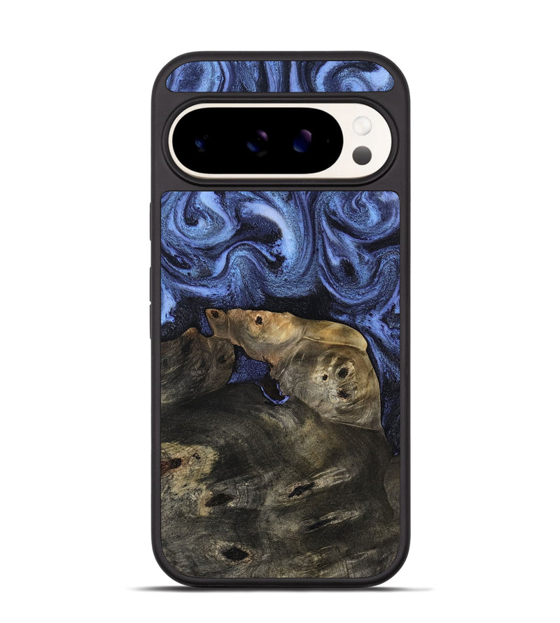 Pixel 9 Pro Wood Phone Case - Oma (Blue, 809090)