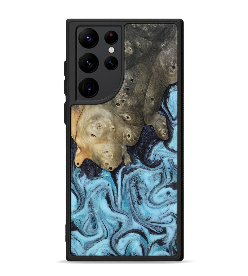 Galaxy S22 Ultra Wood Phone Case - Cason (Blue, 809091)