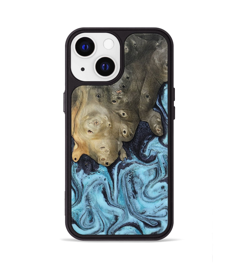 iPhone 13 Wood Phone Case - Cason (Blue, 809091)