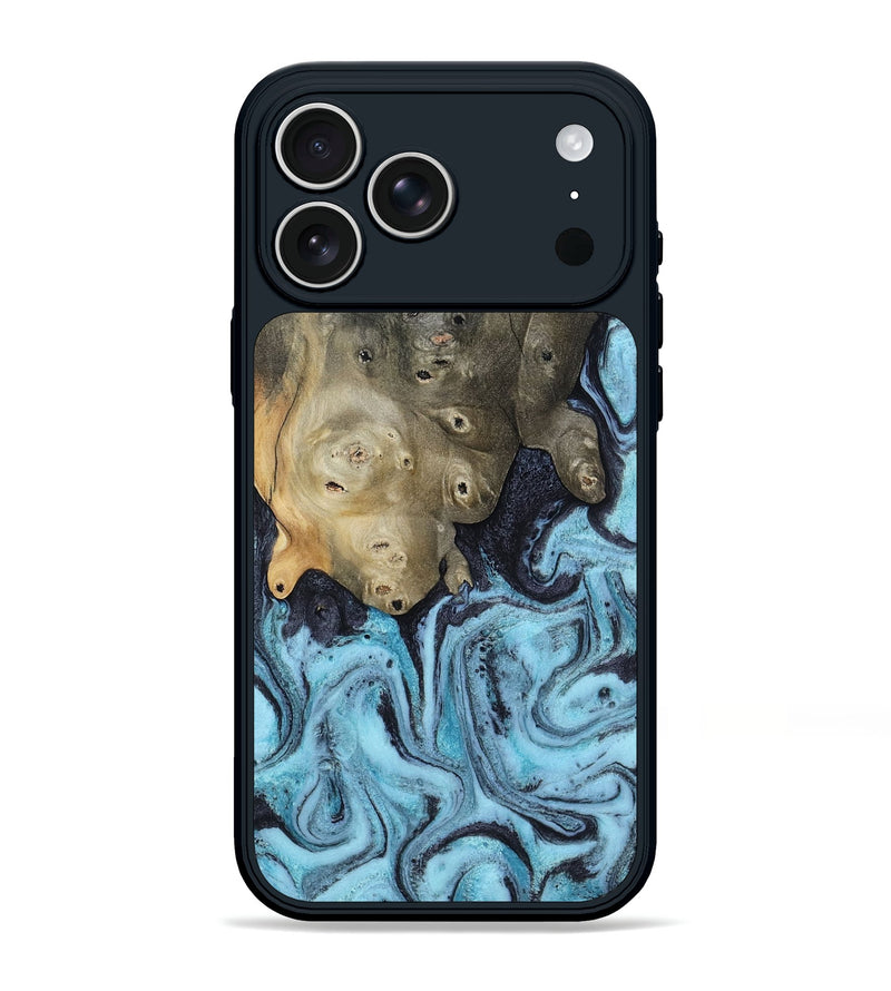 iPhone 17 Pro Max Wood Phone Case - Cason (Blue, 809091)