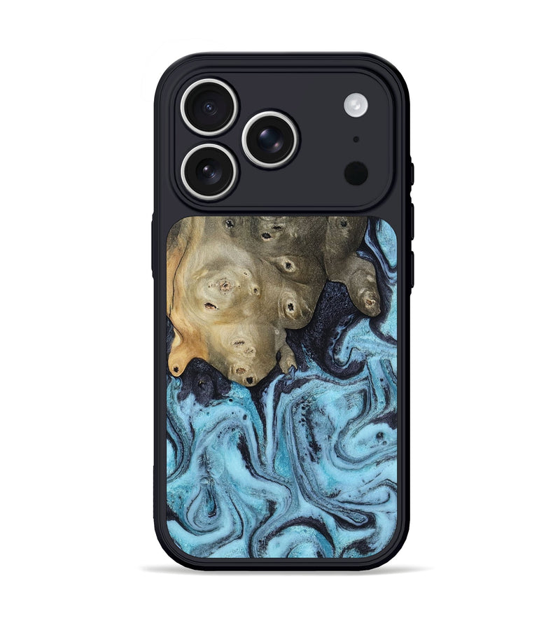 iPhone 17 Pro Wood Phone Case - Cason (Blue, 809091)
