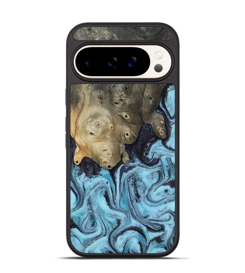 Pixel 9 Wood Phone Case - Cason (Blue, 809091)