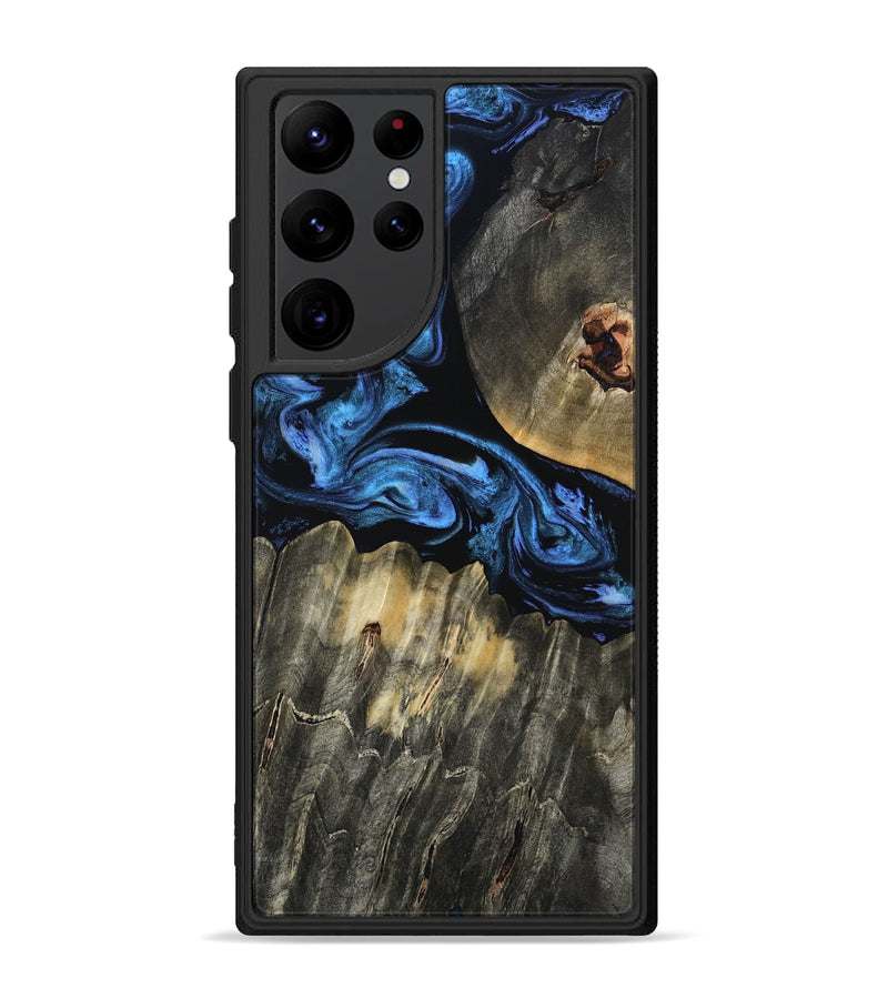 Galaxy S22 Ultra Wood Phone Case - Theron (Blue, 809092)
