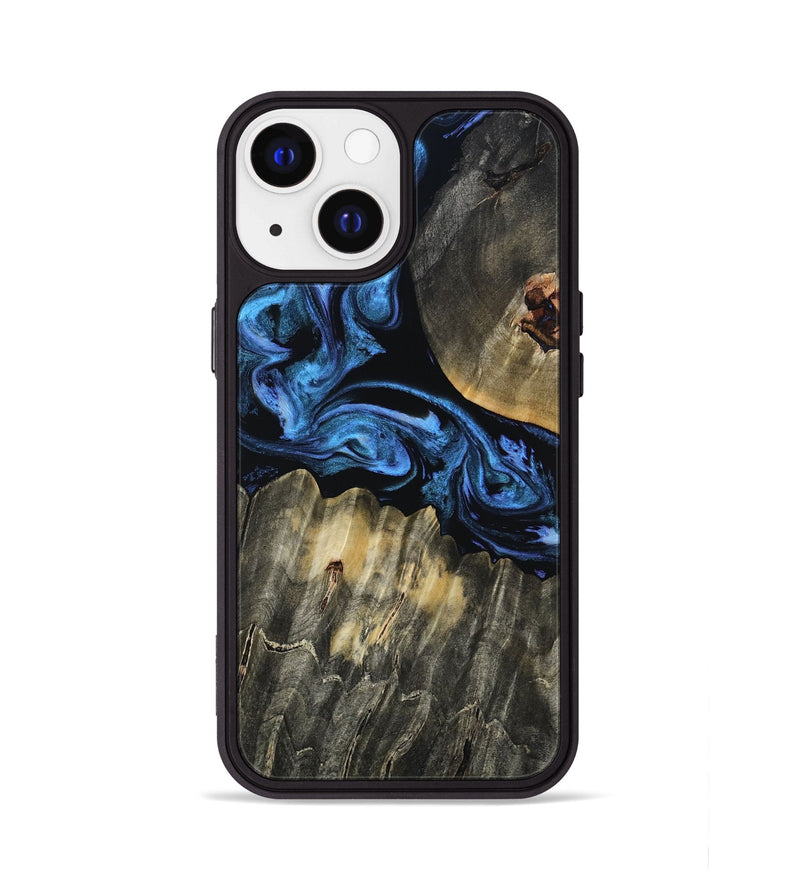 iPhone 13 Wood Phone Case - Theron (Blue, 809092)