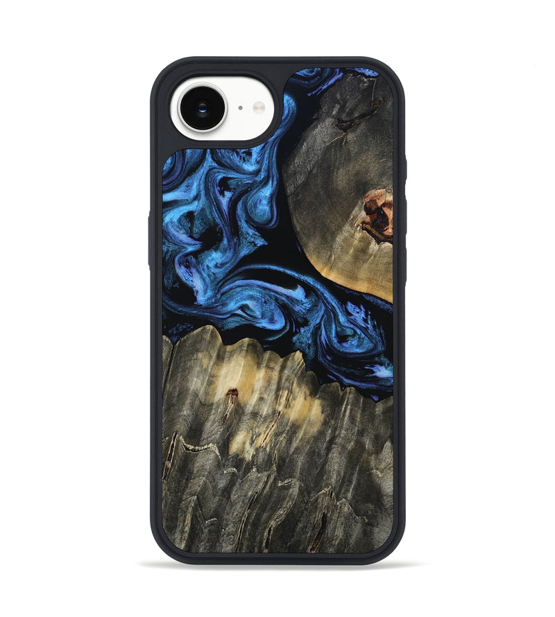 iPhone 16e Wood Phone Case - Theron (Blue, 809092)