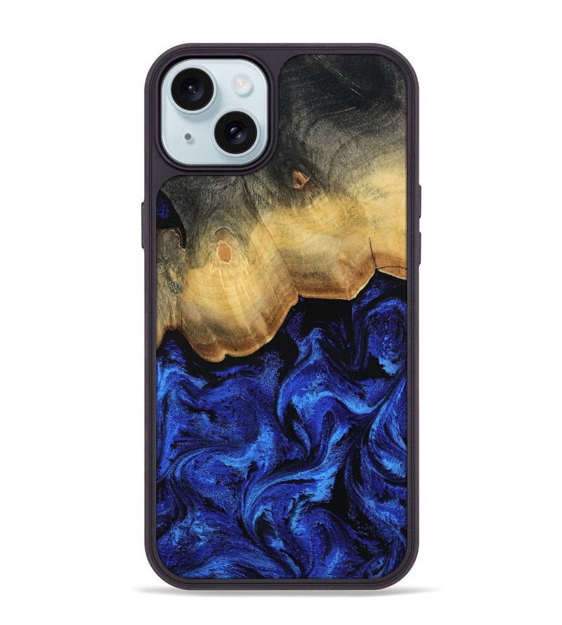 iPhone 15 Plus Wood Phone Case - Alyce (Blue, 809093)