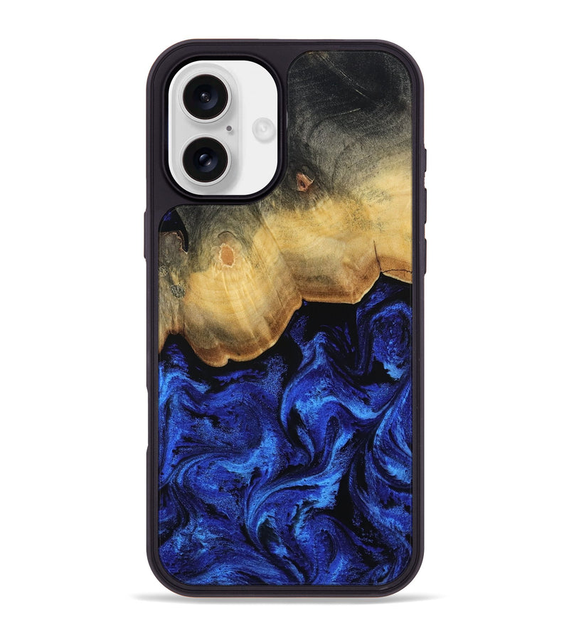 iPhone 16 Plus Wood Phone Case - Alyce (Blue, 809093)