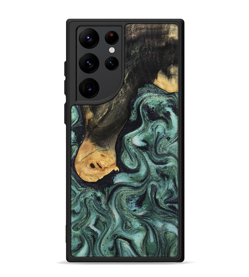 Galaxy S22 Ultra Wood Phone Case - Ada (Green, 809095)