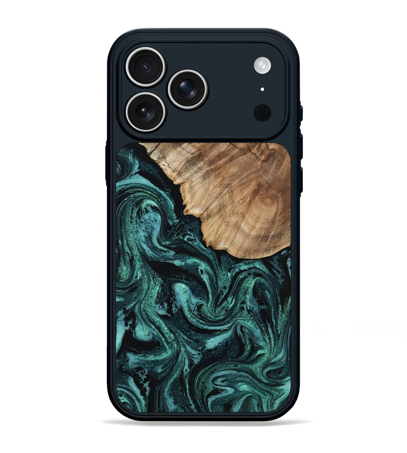 iPhone 17 Pro Max Wood Phone Case - Hester (Green, 809124)