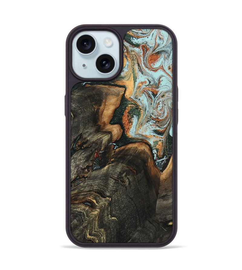 iPhone 15 Wood Phone Case - Jair (Green, 809126)