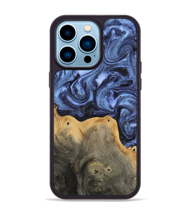 iPhone 14 Pro Max Wood Phone Case - Errol (Blue, 809147)