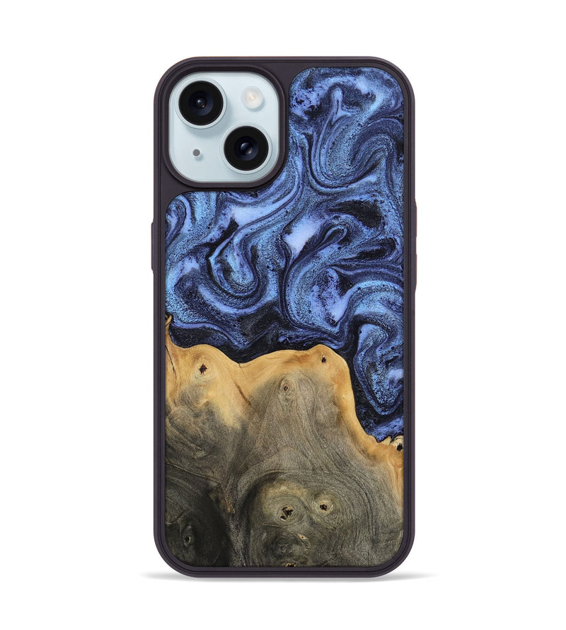 iPhone 15 Wood Phone Case - Errol (Blue, 809147)