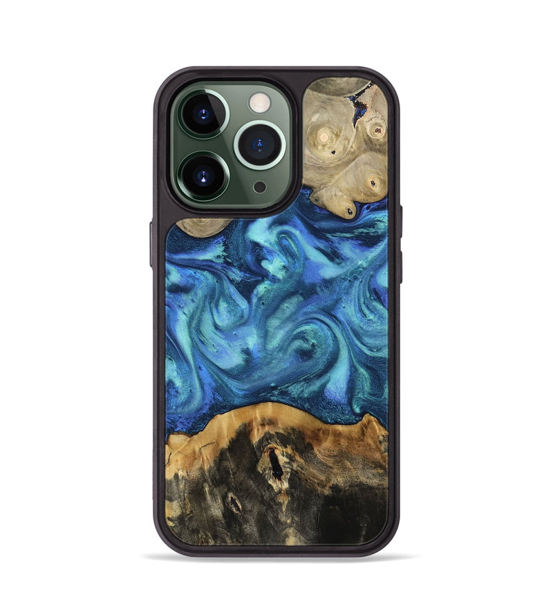 iPhone 13 Pro Wood Phone Case - Kiarra (Blue, 809149)